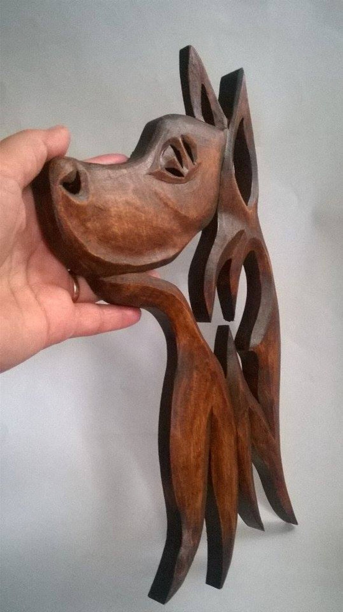 Wooden Dog Carving Wall Dog Wood Carving Dog German Shepher Etsy
