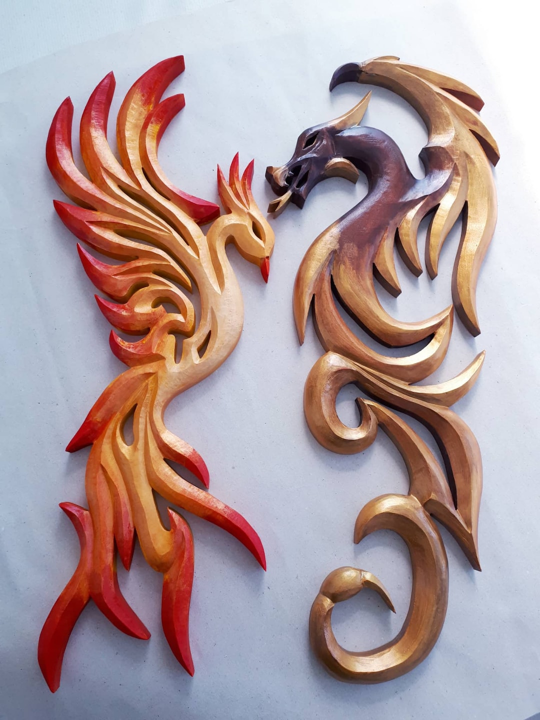 Phoenix and Dragon, Phoenix and Dragon Mirror Image, Phoenix and Dragon