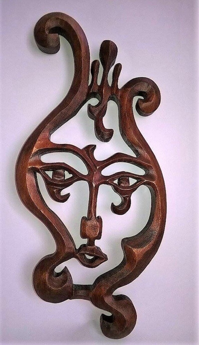 Wooden Lyre Carving Wall Lyre Wooden Masks Handmade Lyre Etsy
