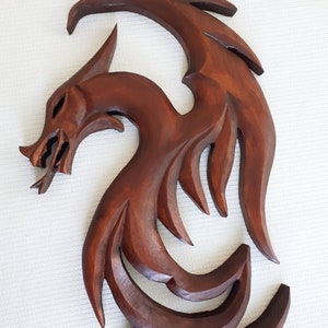 Wooden Dragon, Dragon, Wood carving Dragon, Carving wall Dragon, Carved panel Dragon, Art Dragon