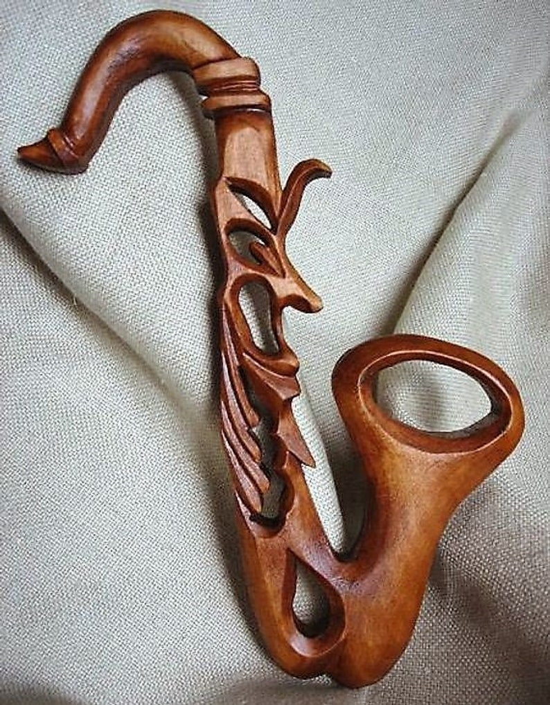 Saxophone Wooden Saxophone Saxophone Carving Wall Wood Etsy
