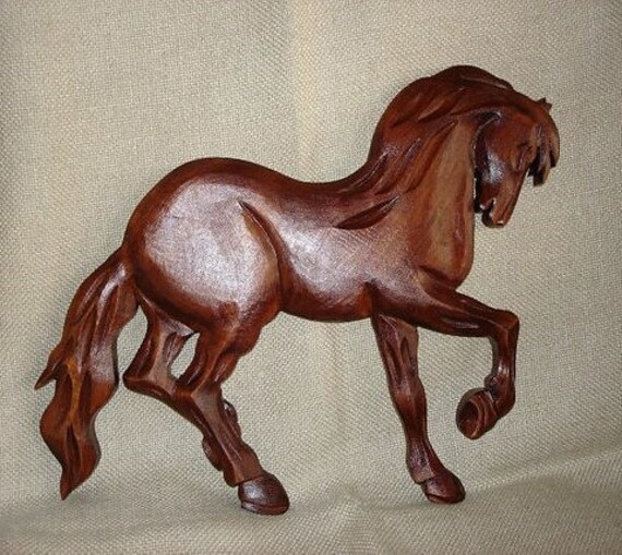 Parasite Holz Pferd Schnitzen