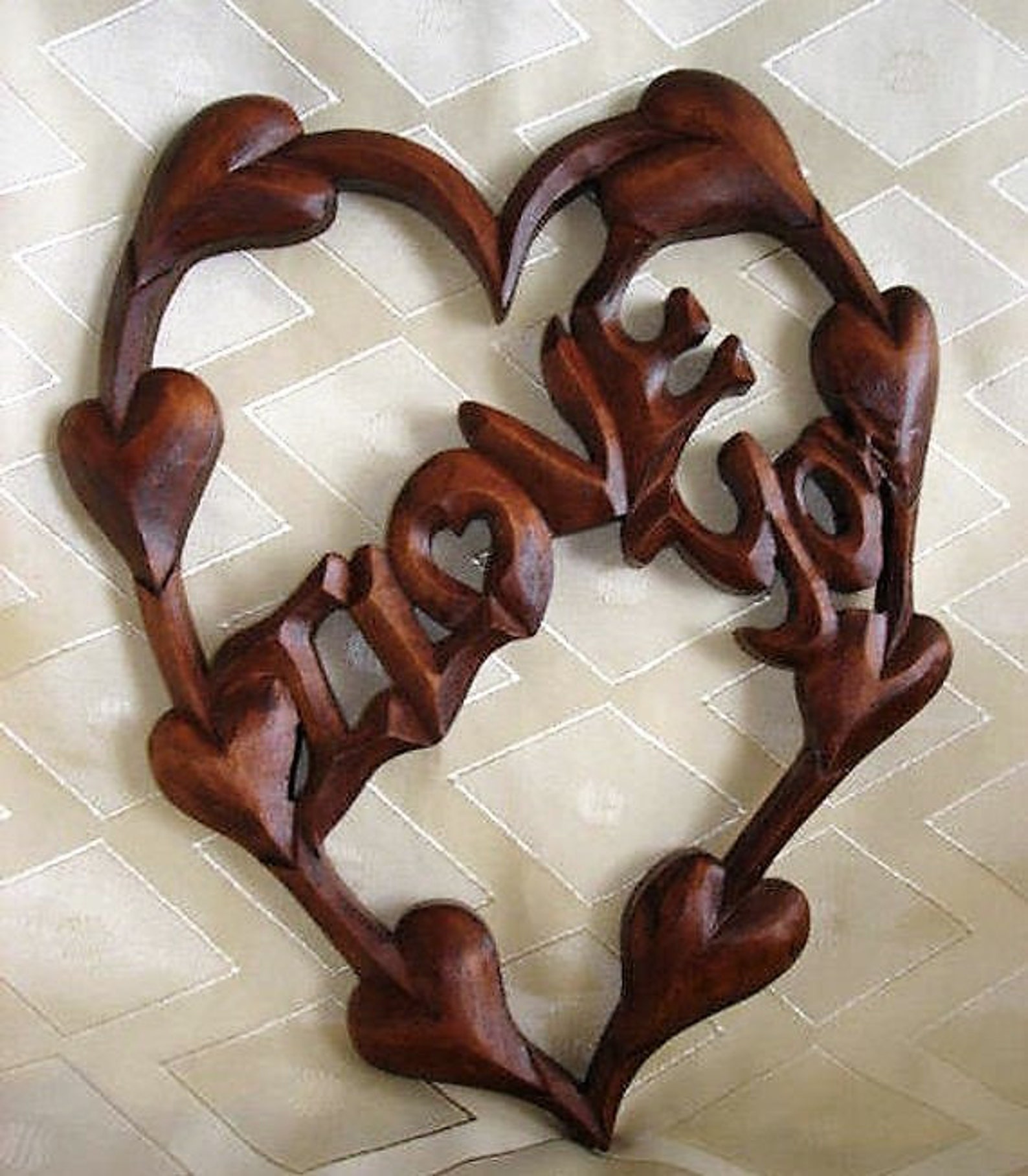 I Love You Wood Carving I Love You Wooden Love Love Carving Etsy