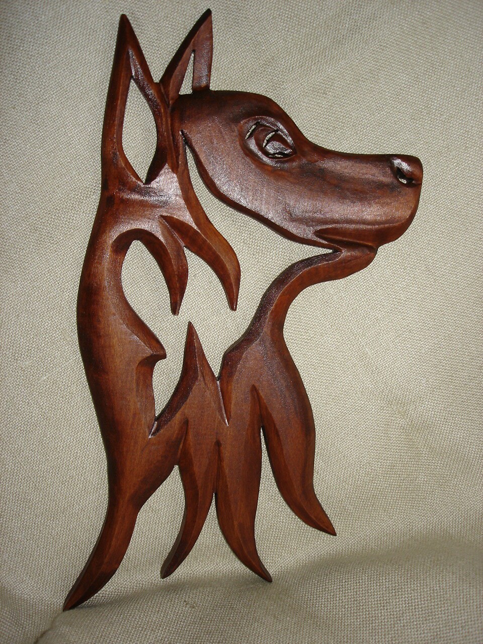 Wooden Dog Carving Wall Dog Wood Carving Dog German Shepher Etsy
