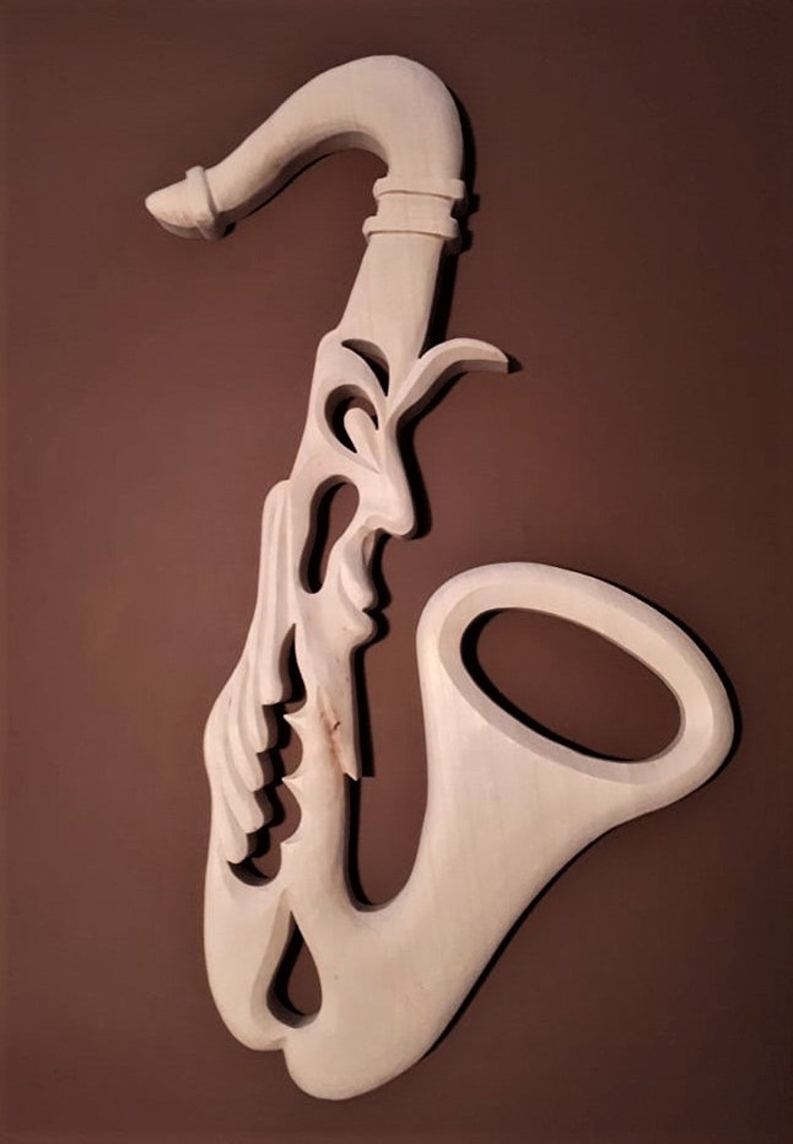 Saxophone Wooden Saxophone Saxophone Carving Wall Wood Etsy