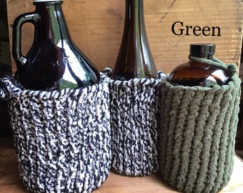 Knit Beer Growler or Squealer Bottle Sweater Cozy Cooler