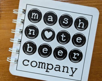 Upcycled and Vintage Beer Coaster Notebooks