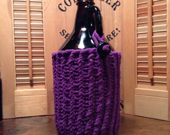 Knit Beer Growler or Squealer Bottle Sweater Cozy Cooler