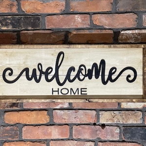 Shiplap Welcome Home Sign: Rustic Farmhouse Wall Art