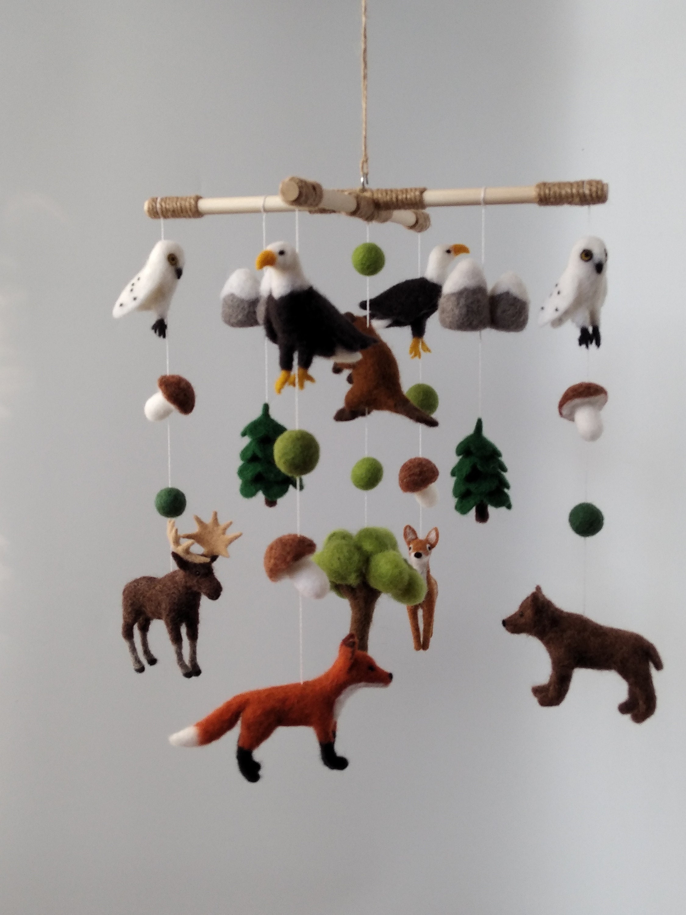 Filz Baby Mobile Wald Kinderzimmer Krippe Dekor Etsy