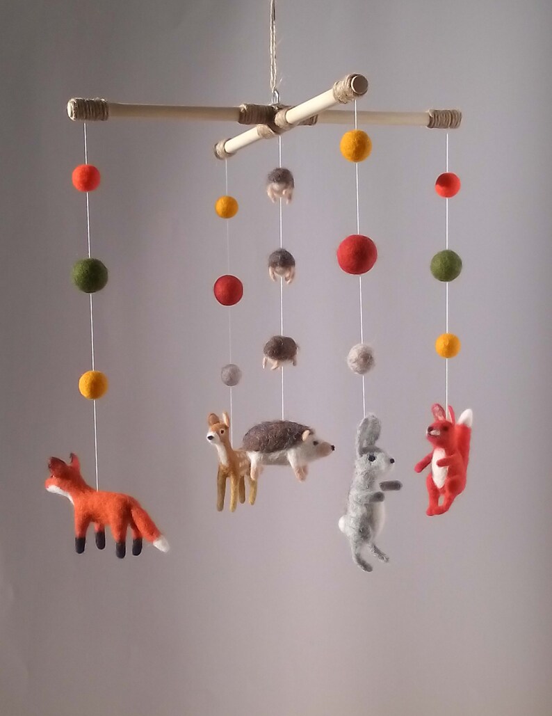 Filz Wald Baby mobile Kinderzimmer Krippe Dekor Etsy