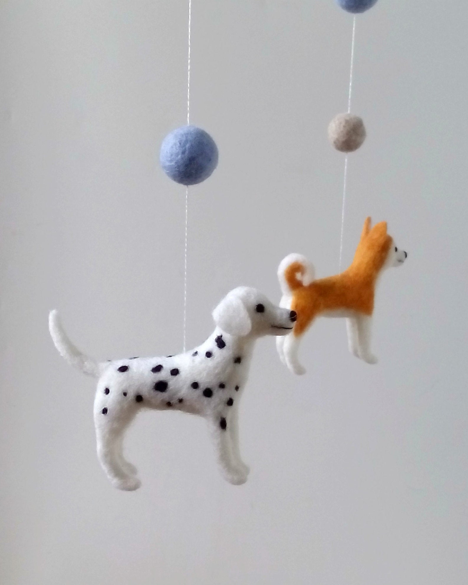 Felt Dogs Baby mobile Animals mobile for nursery Needle felted Etsy