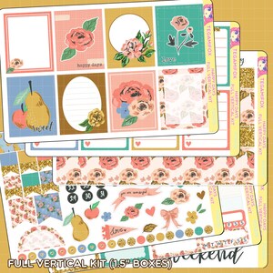 Happy Days - Full Vertical Kit - Fall Planner Sticker Kit - 1.5" Wide Boxes - FVK015-022