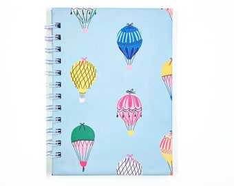 Hot Air Balloon Spiral Notebook - 5x7 Size - 50 Blank Pages - Maggie Holmes Sweet Story Collection