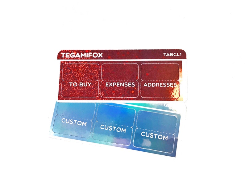 Custom Foil Planner Tabs 3 Personalized Tabs 35 Foil Etsy