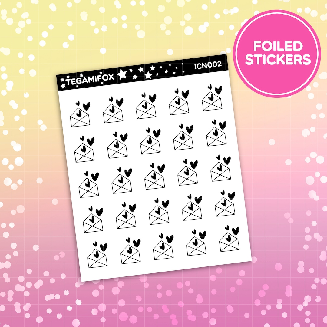 Mail Drop Sticker FOIL Happy Mail Stickers - Hand Drawn Stickers - Mail, Package, and ...