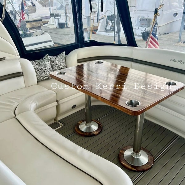 Boat table teak table custom made yacht cockpit table design countertops dining tables dining table