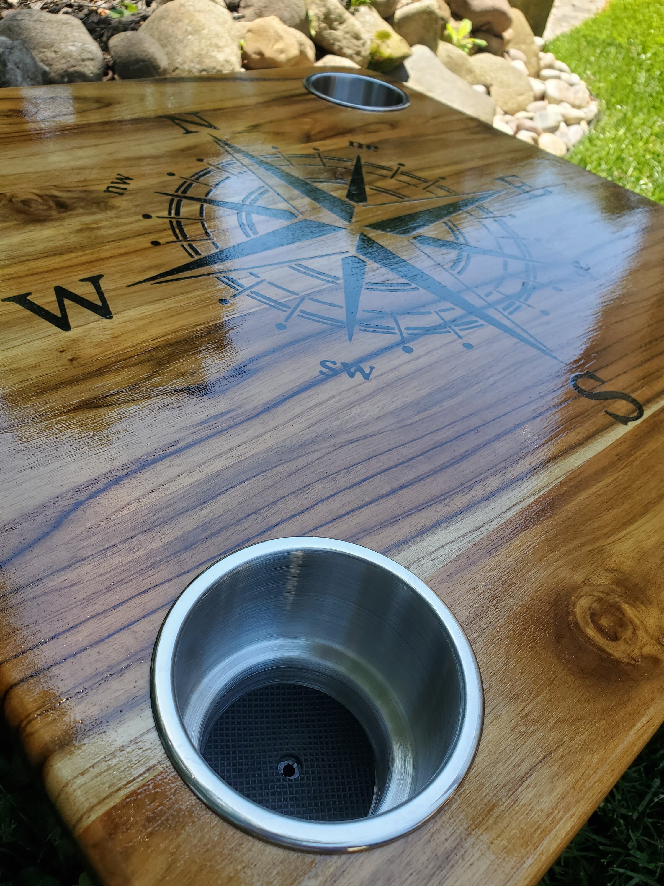 Custom Teak Boat Table - High Gloss Marine Finish - Replacement Cockpit ...