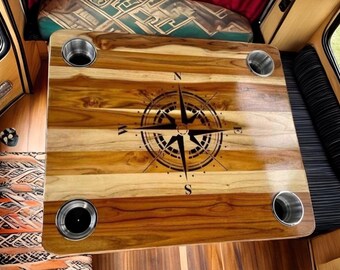 Custom Teak Table Top, Skoolie Bus, Camper, Boat, Dining Motor Home