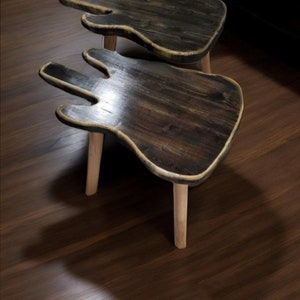 Guitar end tables night stands set of 2 rare unique and fun mid century modern musician Christmas gift