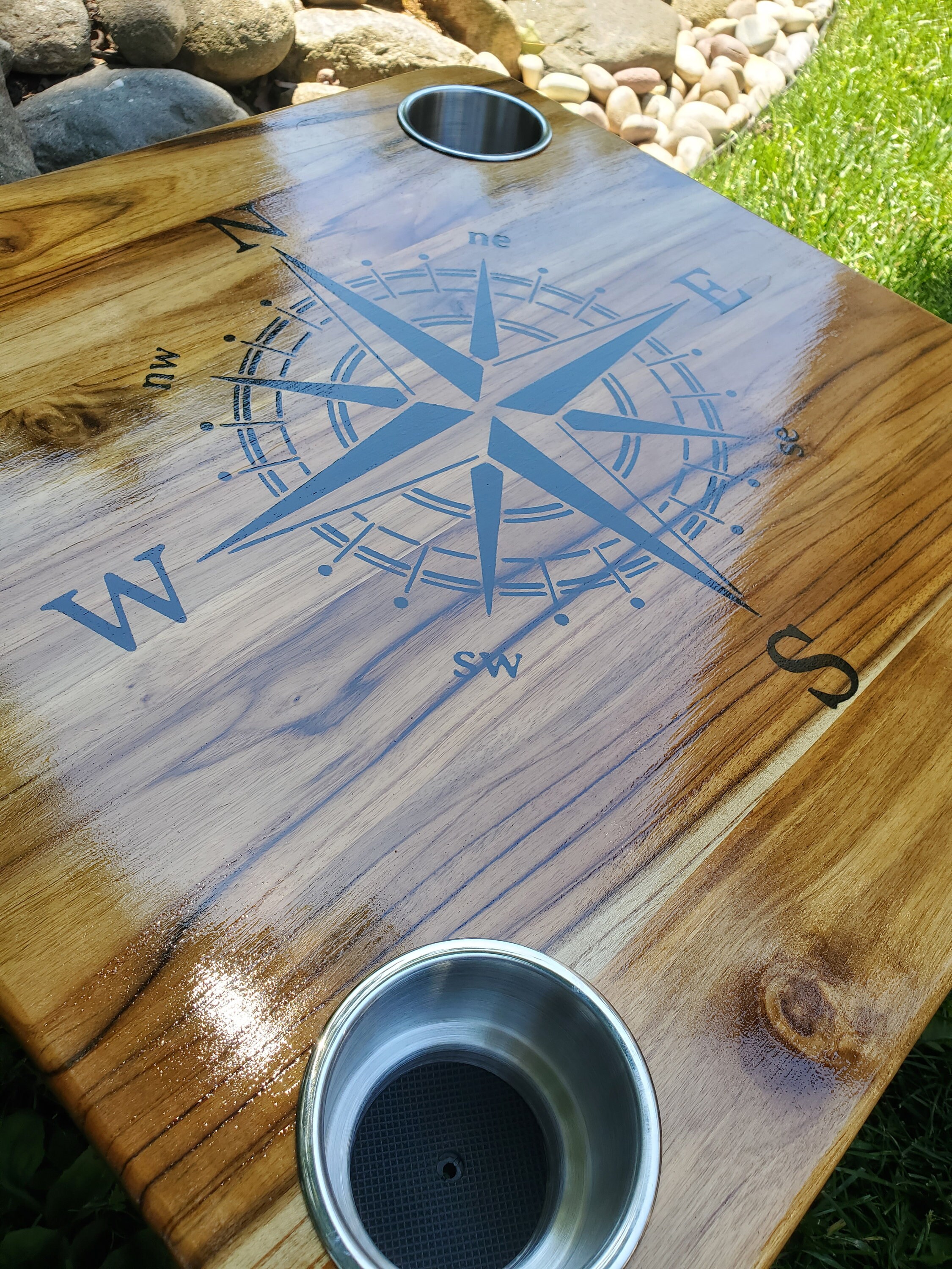 Custom Teak Boat Table - High Gloss Marine Finish - Replacement Cockpit ...