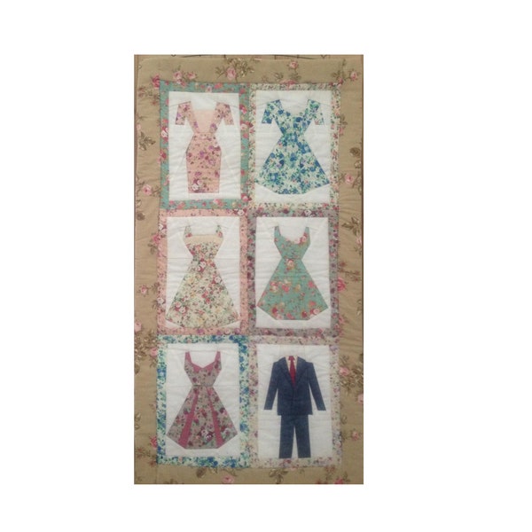 Patchwork pattern for a dresses quilt  - foundation pieced