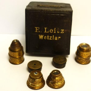 Ernst LEITZ WETZLAR antiguos objetivos de microscopio