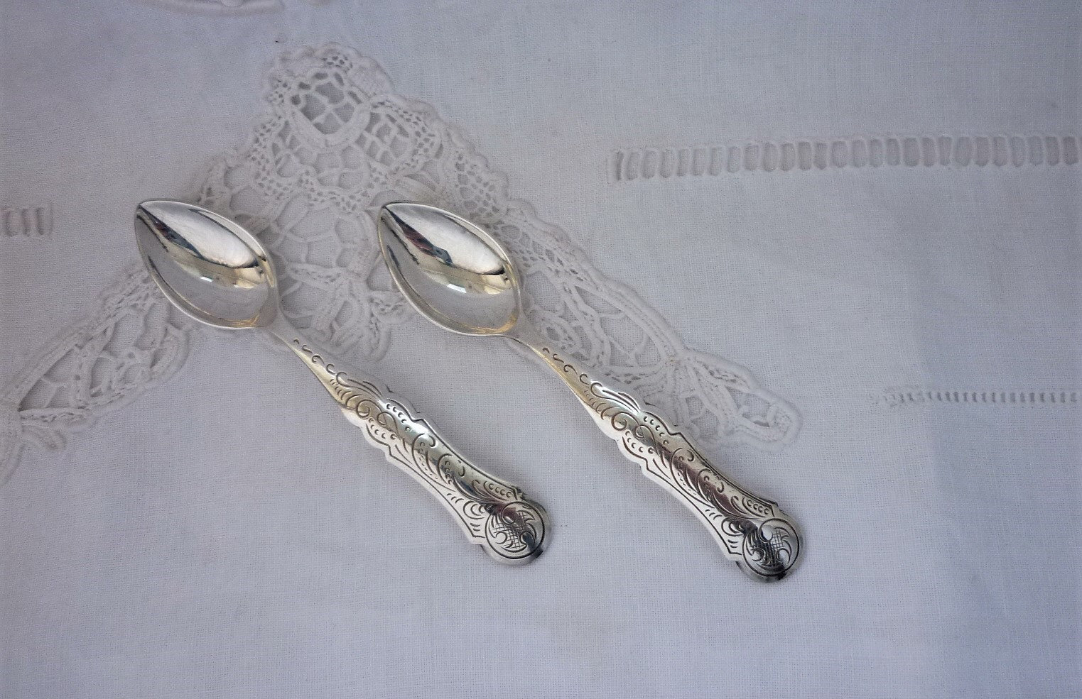 2 Silver plated TEASPOONS Etsy