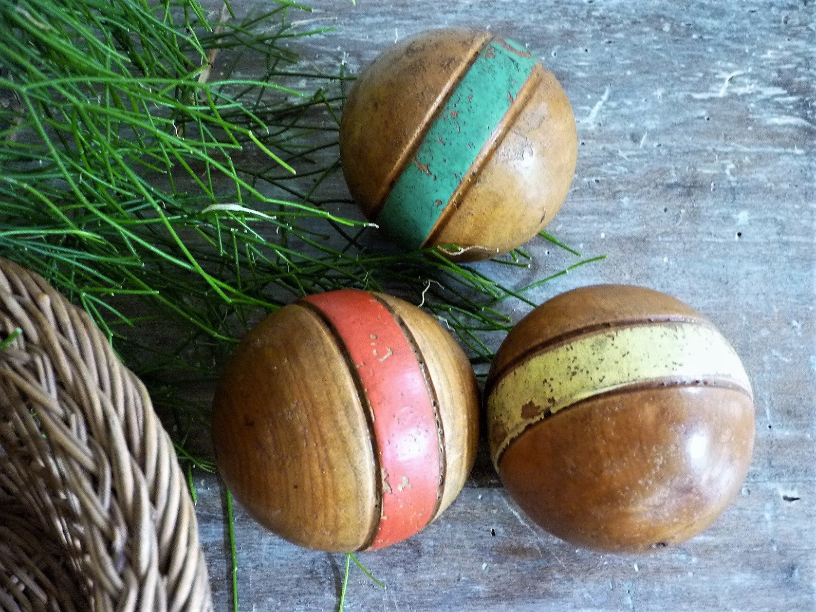 Jeu de BOULES anciennes en BOIS France Etsy Jeu de BOULES anciennes en BOIS France Etsy