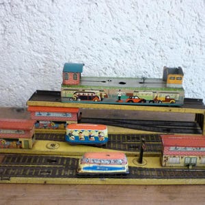 Circuit Voitures Technofix - Jouet Ancien - France - Voitures Miniatures - Occasion