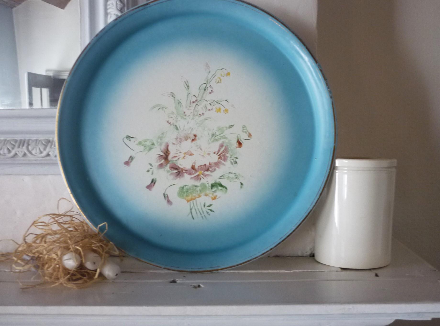 Petit plateau russe en tôle peinte - Décoration