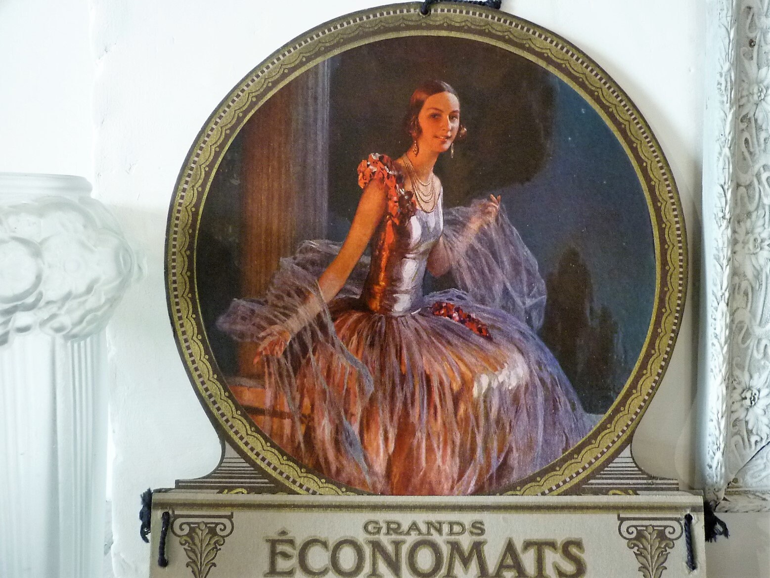 Ancien Grand Chromo Français Années 20 Calendrier Publicitaire Grands Economats 1926