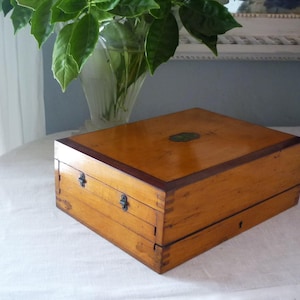 antique french watercolorist&#39;s lemon tree and rosewood marquetry box  Charles X old painting wood box XIX
