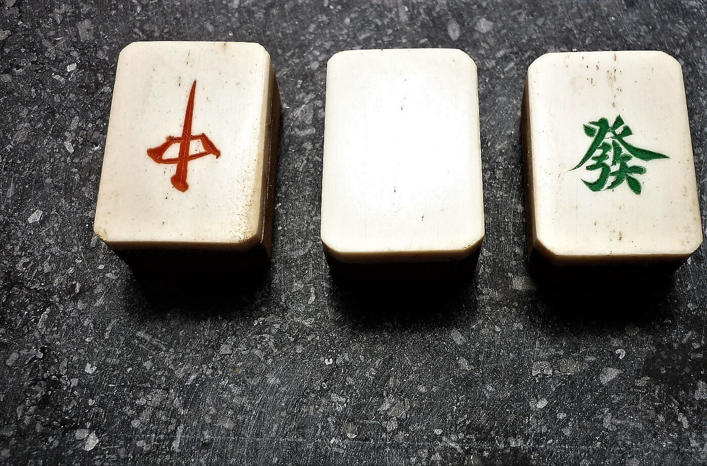 Antique MAHJONG TILES vintage Mahjong pieces made of bone and Etsy