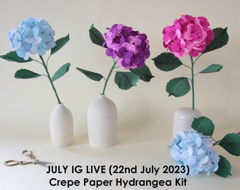 Crepe Paper Hydrangea Kit for IG LIVE 22nd July 2023 - PREORDER