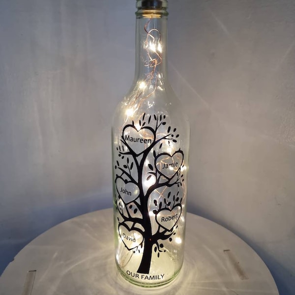 Our Family Tree Light Bottle