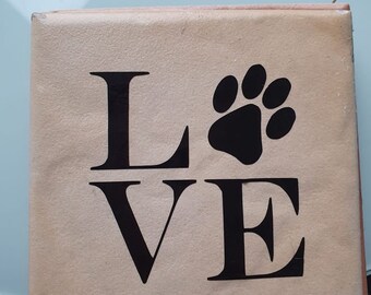 Love Paw Print Stencil Plastic Mylar Stencil for Painting - Etsy