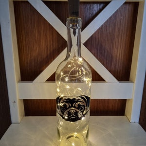 Pug Dog Light Bottle