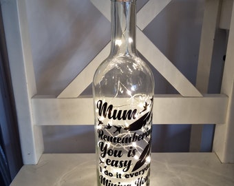 Mum Memorial Light Bottle
