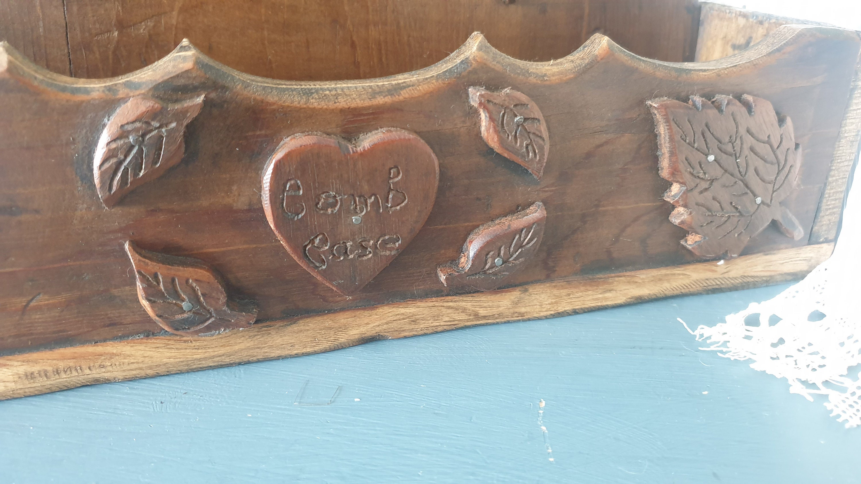 A Beautiful Hand Crafted Wall Box With Carved Leaves and a - Etsy UK