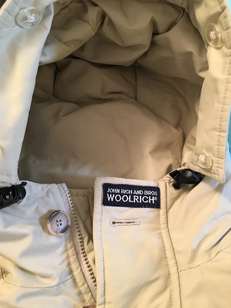 Woolrich Parka Coat Jacket Fur Hood Cream Retro Winter 10YEARS - Etsy