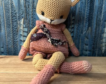 Pretty crochet fox/ comforter/ crochet comforter/ crochet/ birth gift/ decoration/ child/ baby