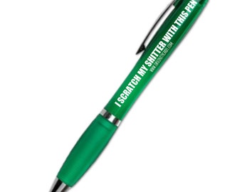 Banter Pens Set - Funny Rude Pens, Profanity Office Stationery, Secret Santa Gift, Unique Adult Novelty Pens, Ideal for Her, Joke Pens Pack