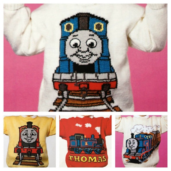 Vintage Pattern Thomas Jumpers adults and childrens Knitting Patterns PDF Download