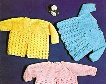 Vintage Pattern Crochet Baby Matinee Coats PDF Download