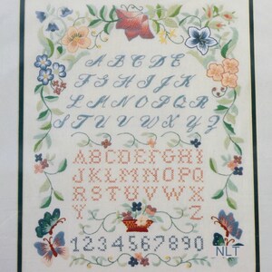 Elsa Williams SPRINGTIME SAMPLER Embroidery Kit Cottage Core ABC 123 ...