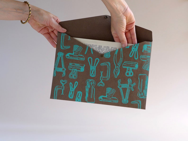 Eco Friendly A4 Folder Brown Envelope Folder Handmade from Etsy