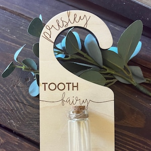 Tooth Fairy Door Hanger Engraved Wooden Sign || Personalized Tooth Fairy Door Hanger|| Tooth Pick Up Sign