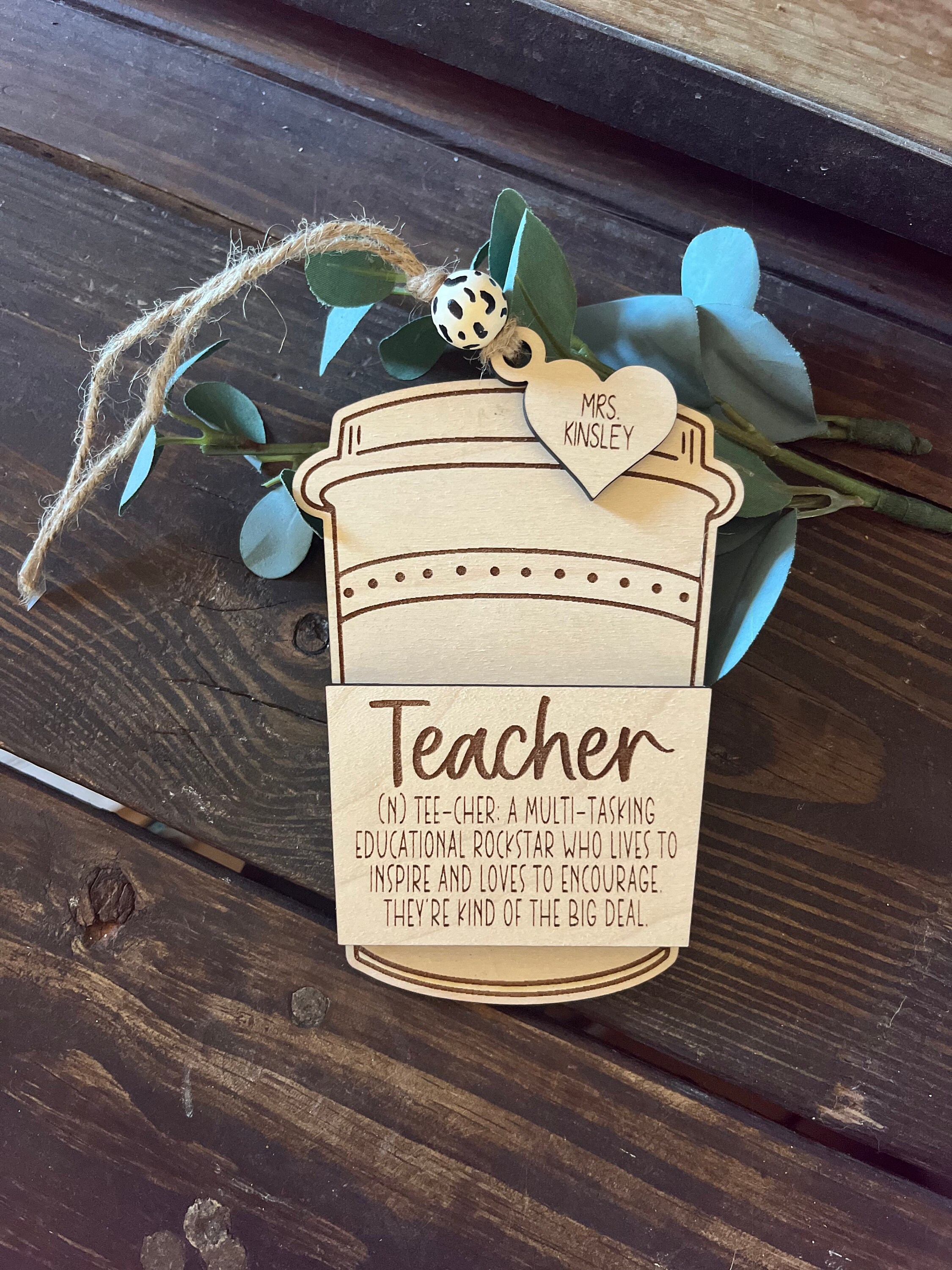 Teacher Gift Card Holder Custom Gift Teacher Christmas - Etsy