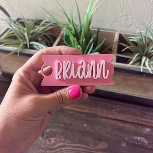 Personalized Acrylic 3D Name Tag for Stanley Tumbler h2.0 || 40oz || 30oz || Custom Name Tag